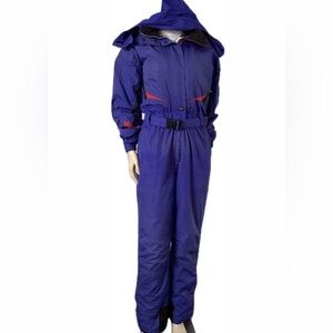 vintage Nordica Classics one-piece snowsuit in purple